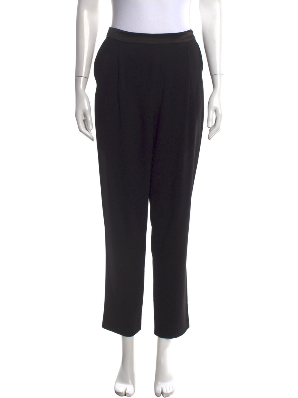 Alice + Olivia Black Cropped Tapered Trousers